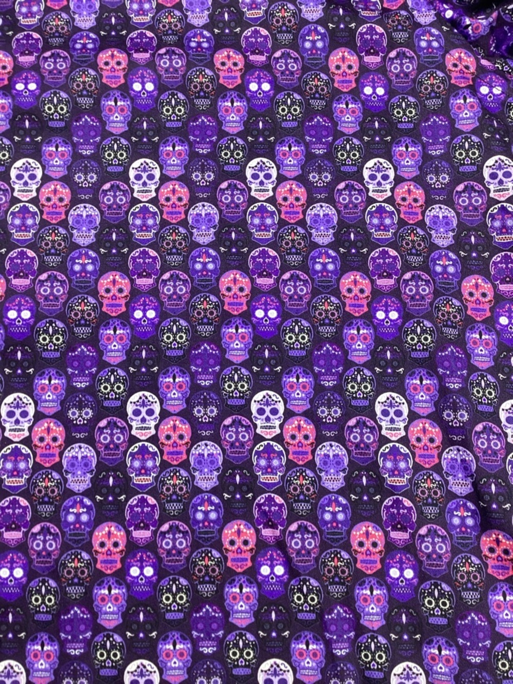 Men's Purple Skull-Pattern Button-Down Dress Shirt - Picture 5 of 11